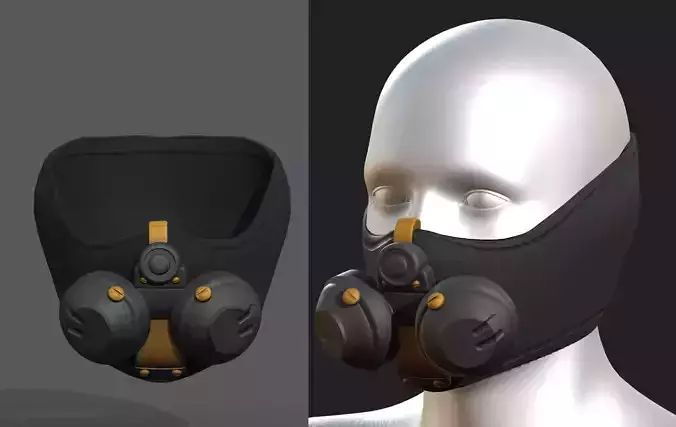 Gas mask respirator scifi futuristic 