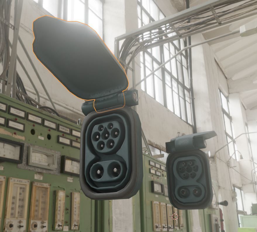 Electric Vehicle Charging Station 1  Low-poly 3D model_8