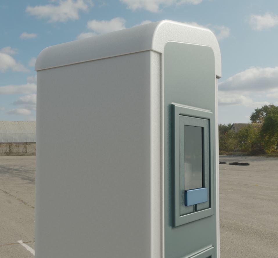 Electric Vehicle Charging Station 1  Low-poly 3D model_10