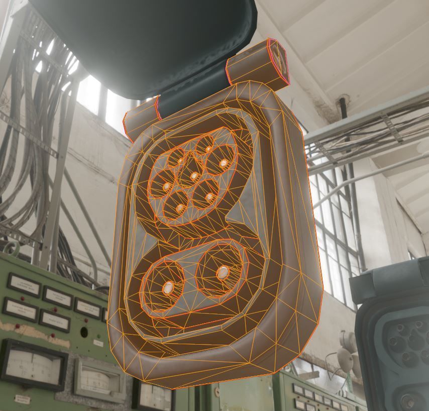 Electric Vehicle Charging Station 1  Low-poly 3D model_5