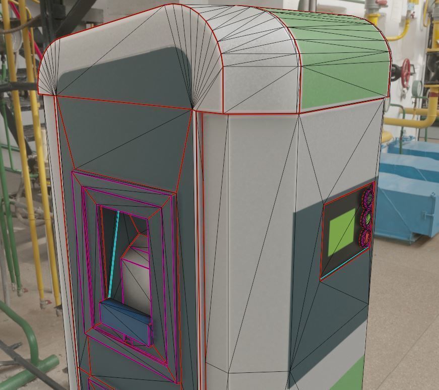 Electric Vehicle Charging Station 1  Low-poly 3D model_6