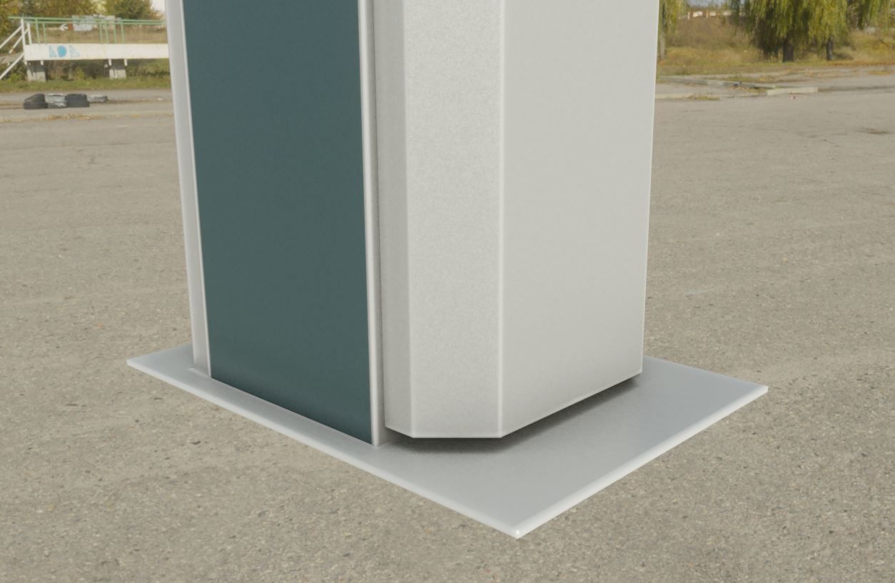 Electric Vehicle Charging Station 1  Low-poly 3D model_12