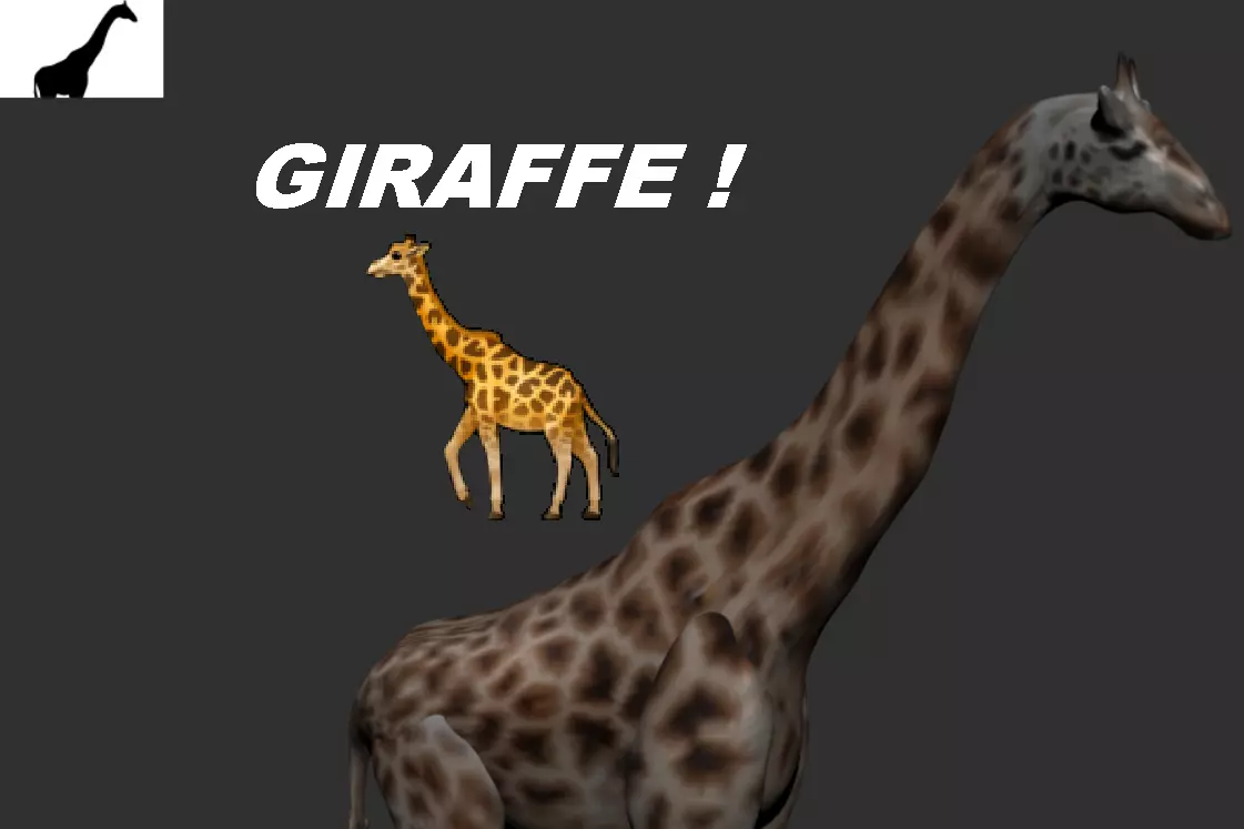 Giraffe 3D model_0