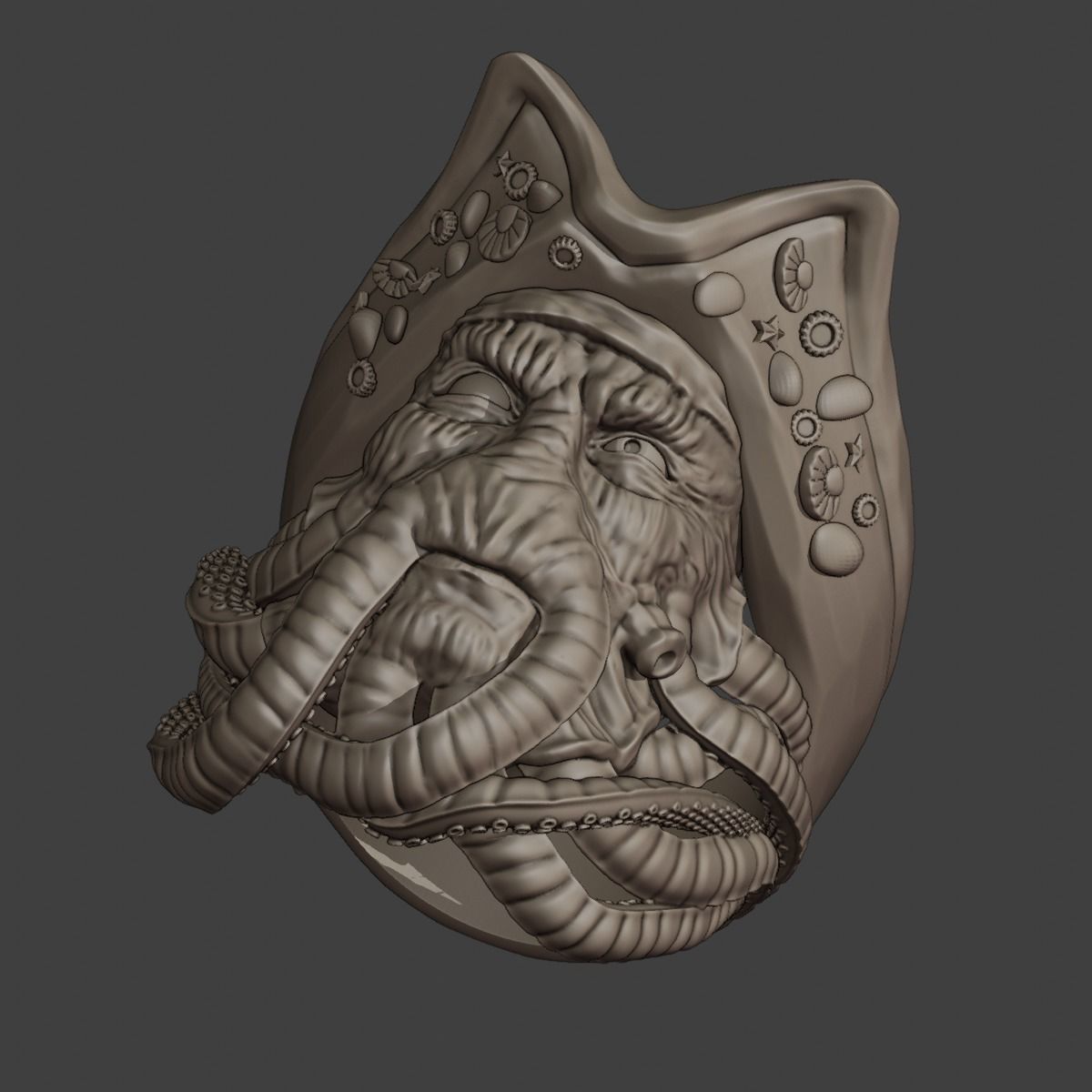 Davy Jones ring 3D print model_5