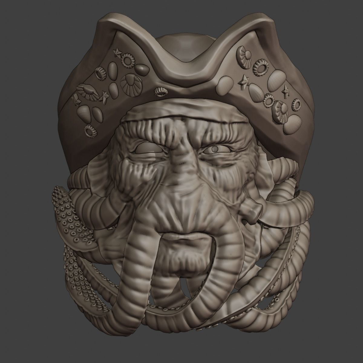 Davy Jones ring 3D print model_2