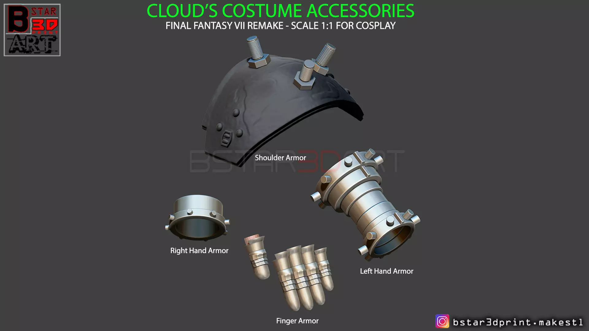 Cloud Armor Accessories - Final Fantasy VII Remake  3D print model_0