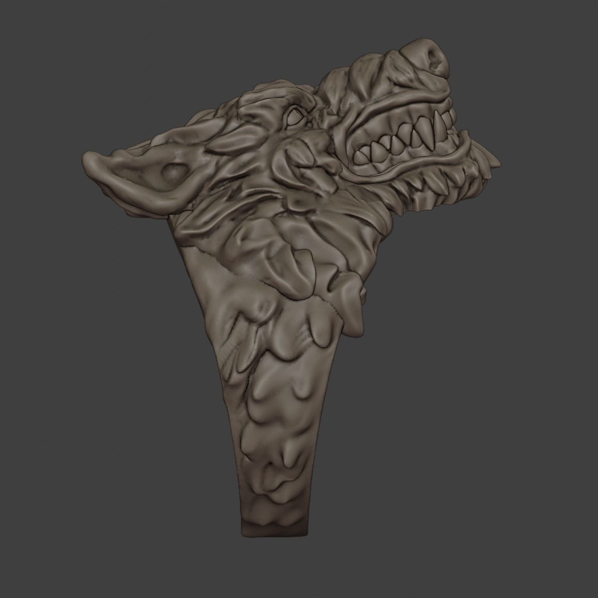 Wolf ring 3D print model_6