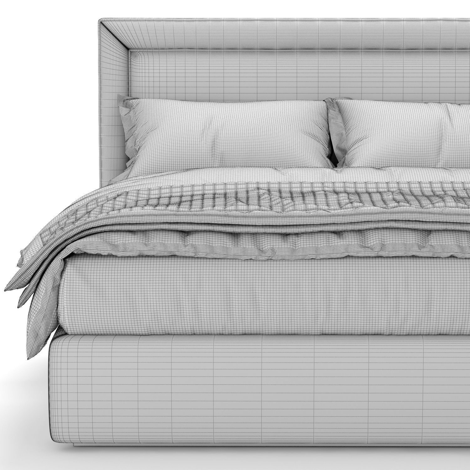 Berto Cassandra bed 3D model_4