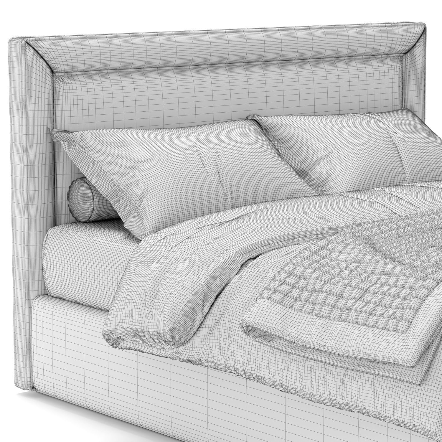 Berto Cassandra bed 3D model_3