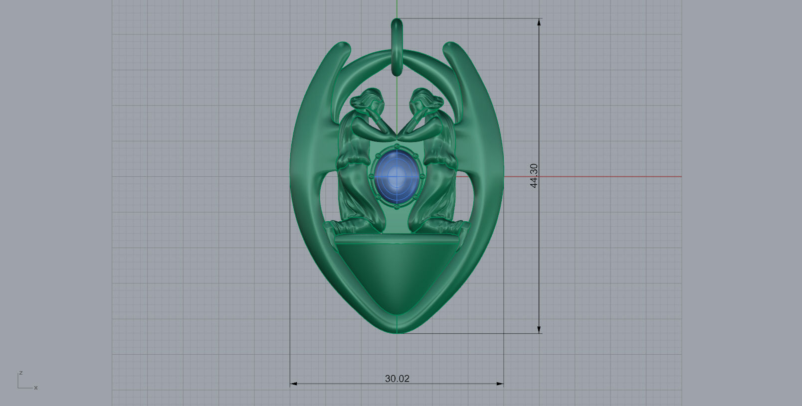 Angel Pendants 3D print model_3