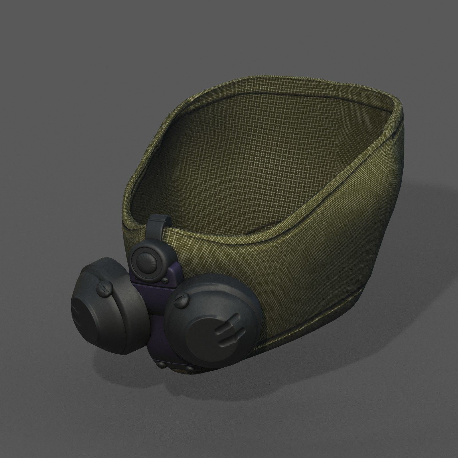 Gas mask respirator scifi futuristic 3d model Low-poly 3D model_5