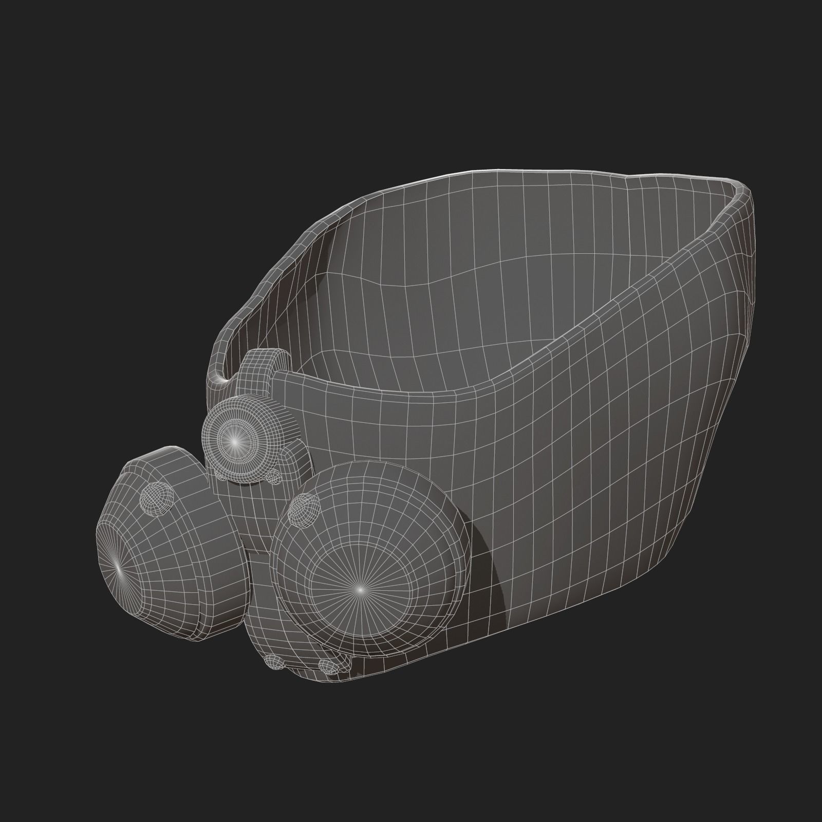 Gas mask respirator scifi futuristic 3d model Low-poly 3D model_12