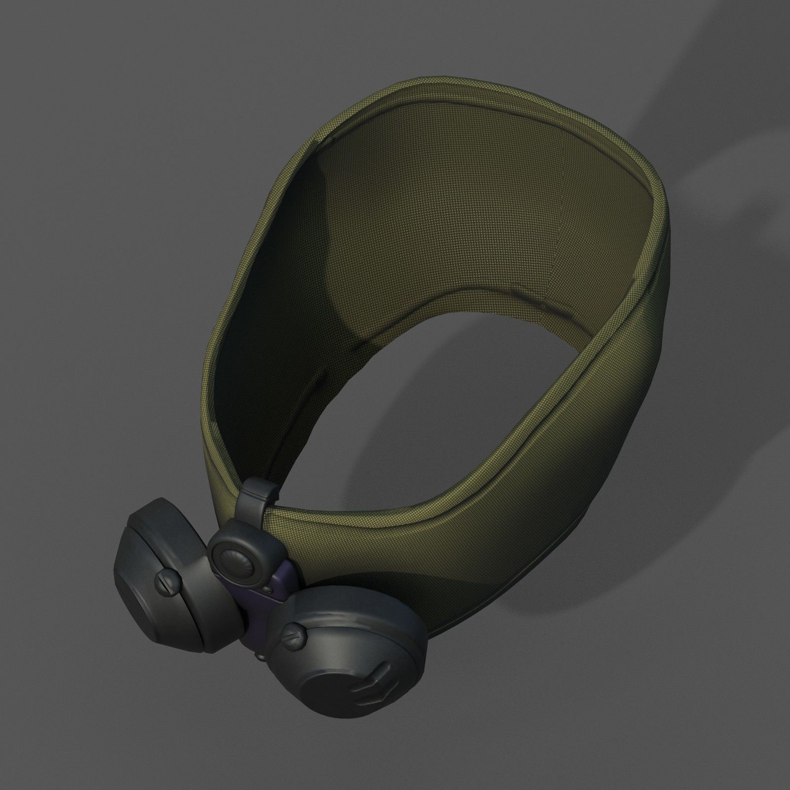 Gas mask respirator scifi futuristic 3d model Low-poly 3D model_6