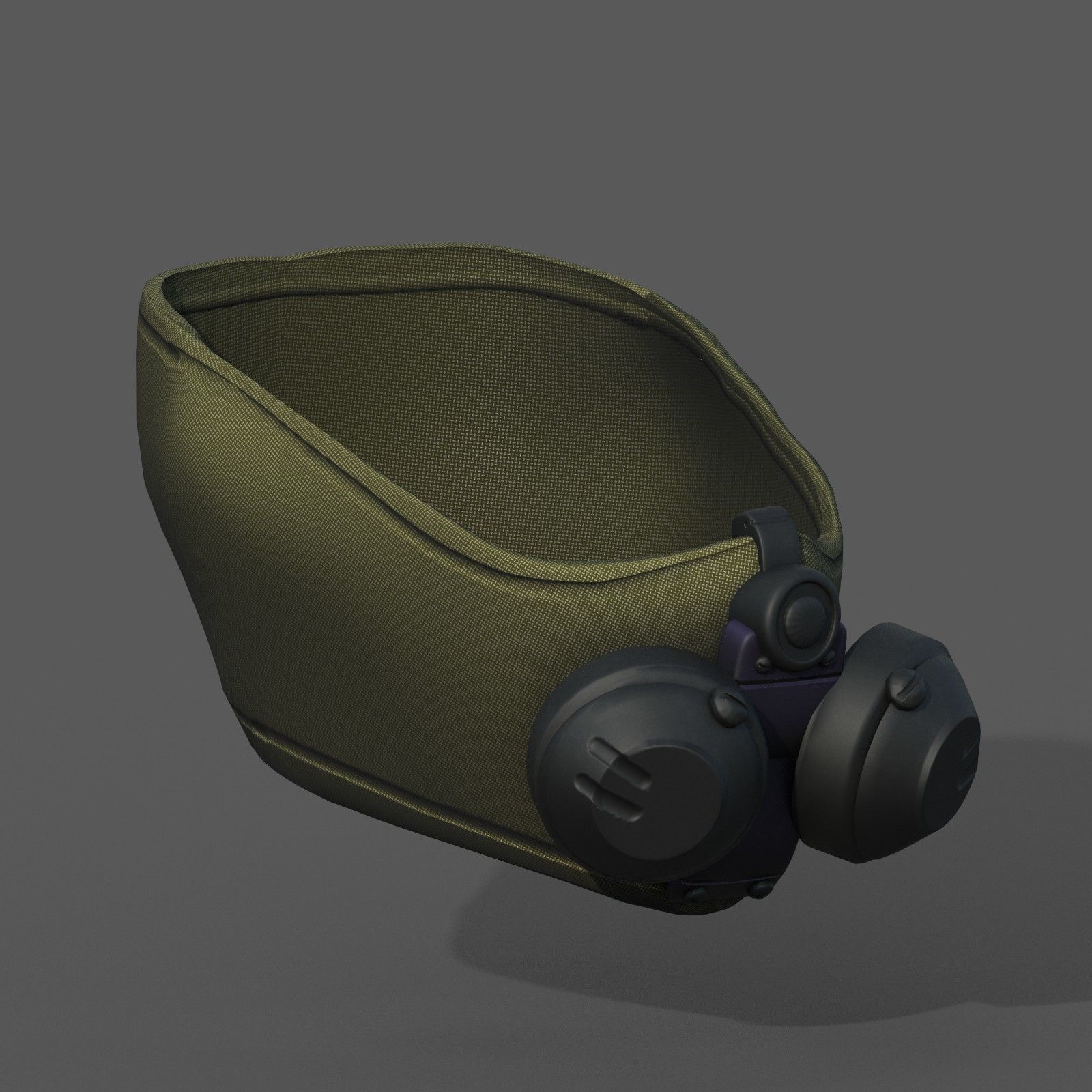 Gas mask respirator scifi futuristic 3d model Low-poly 3D model_4