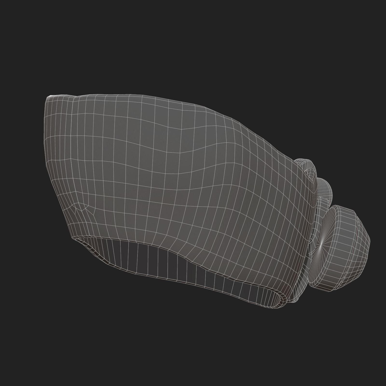 Gas mask respirator scifi futuristic 3d model Low-poly 3D model_10