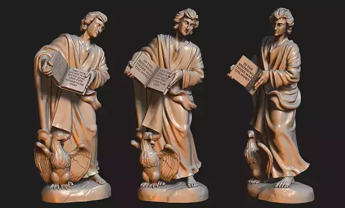 San Juan - John Evangelist - CNC - Router - Carving 3D print model
