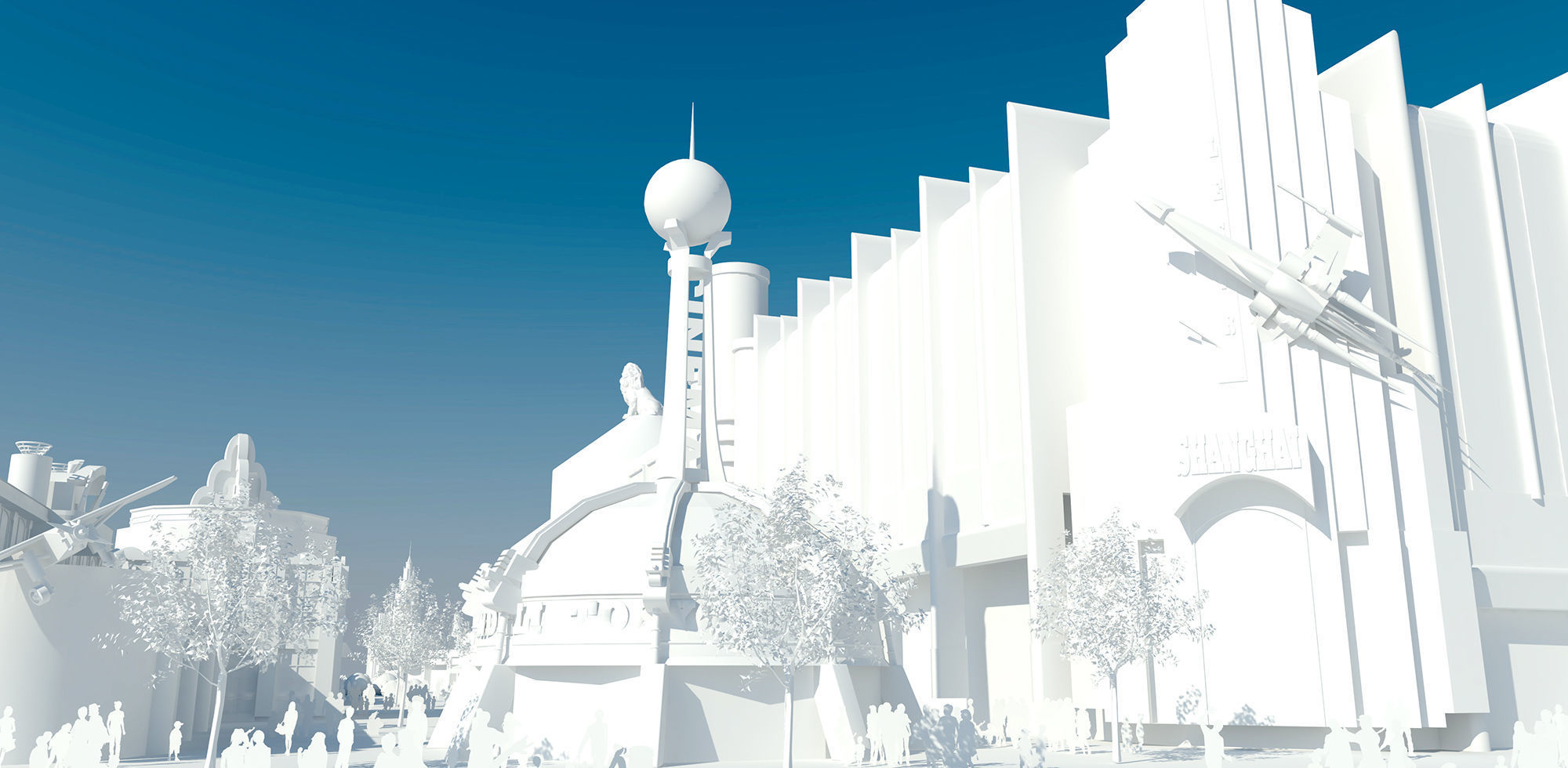 Cartoon colorful childrens theme park many amusement equipment 3D model_1