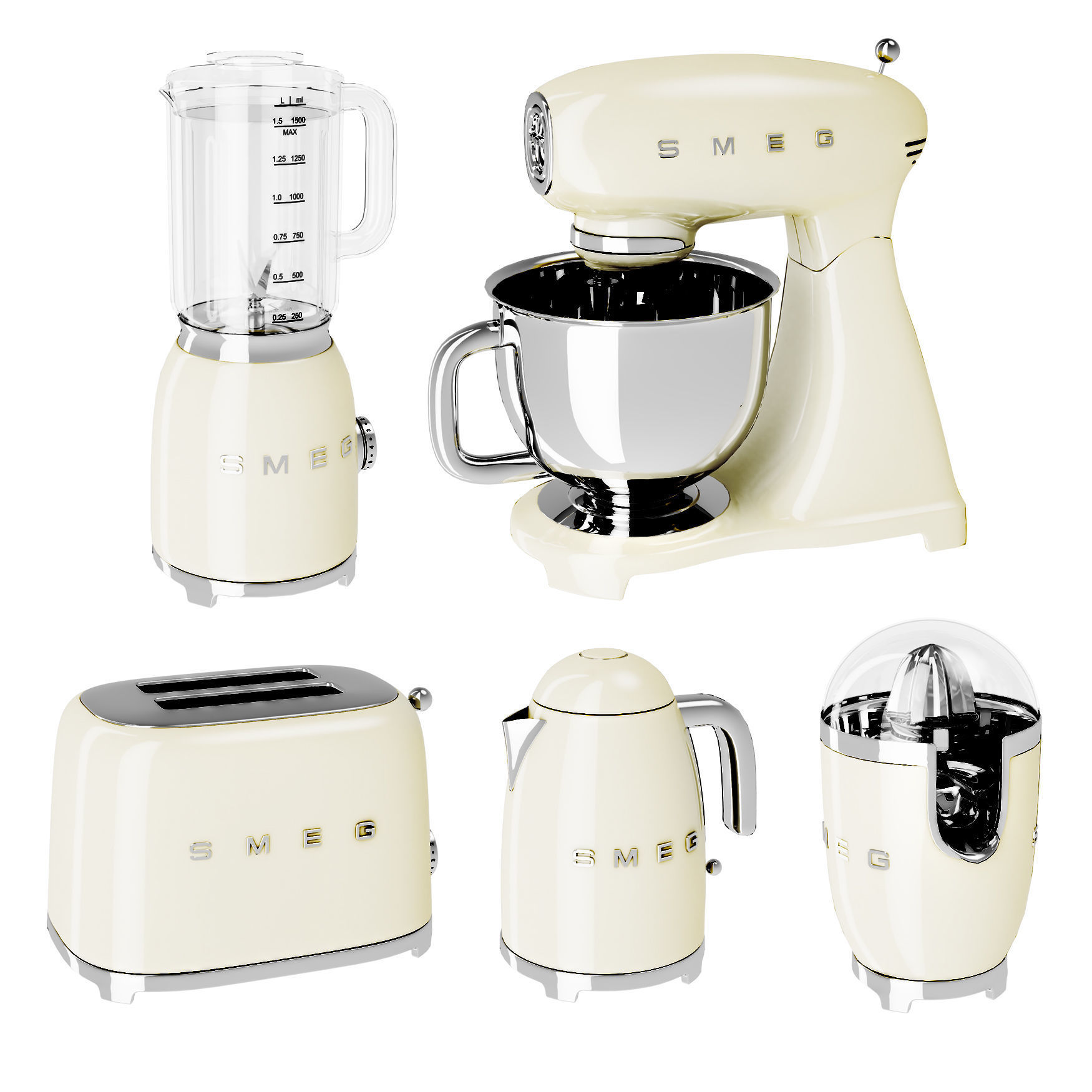 SMEG 50s Retro Style Appliances 3D model_1