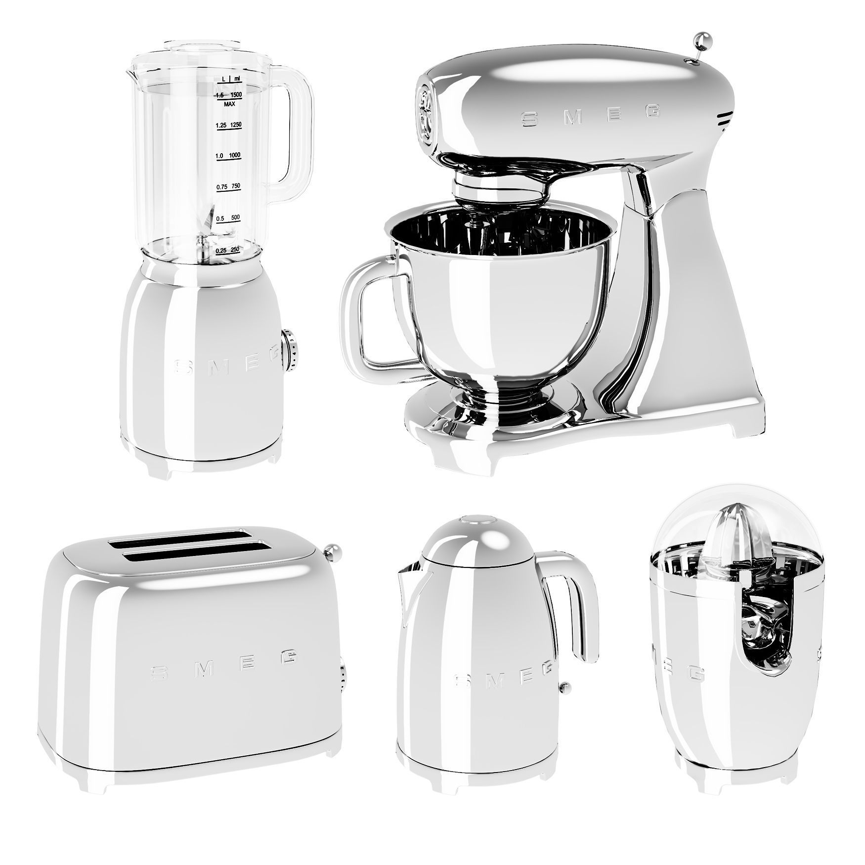 SMEG 50s Retro Style Appliances 3D model_2