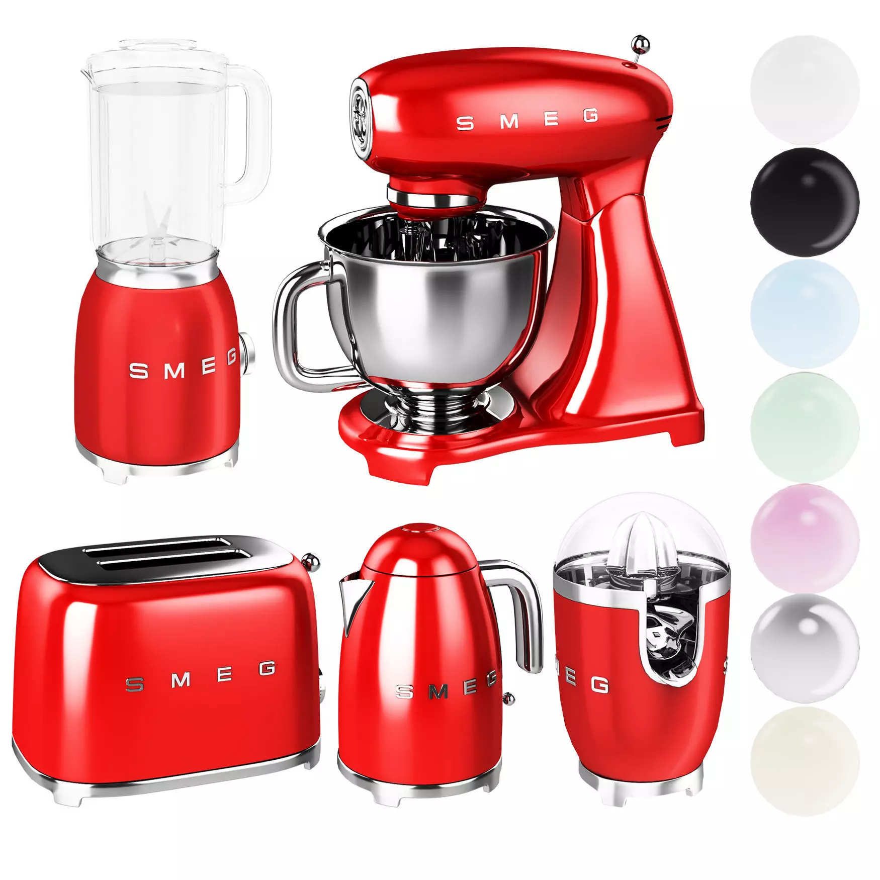 SMEG 50s Retro Style Appliances 3D model_0