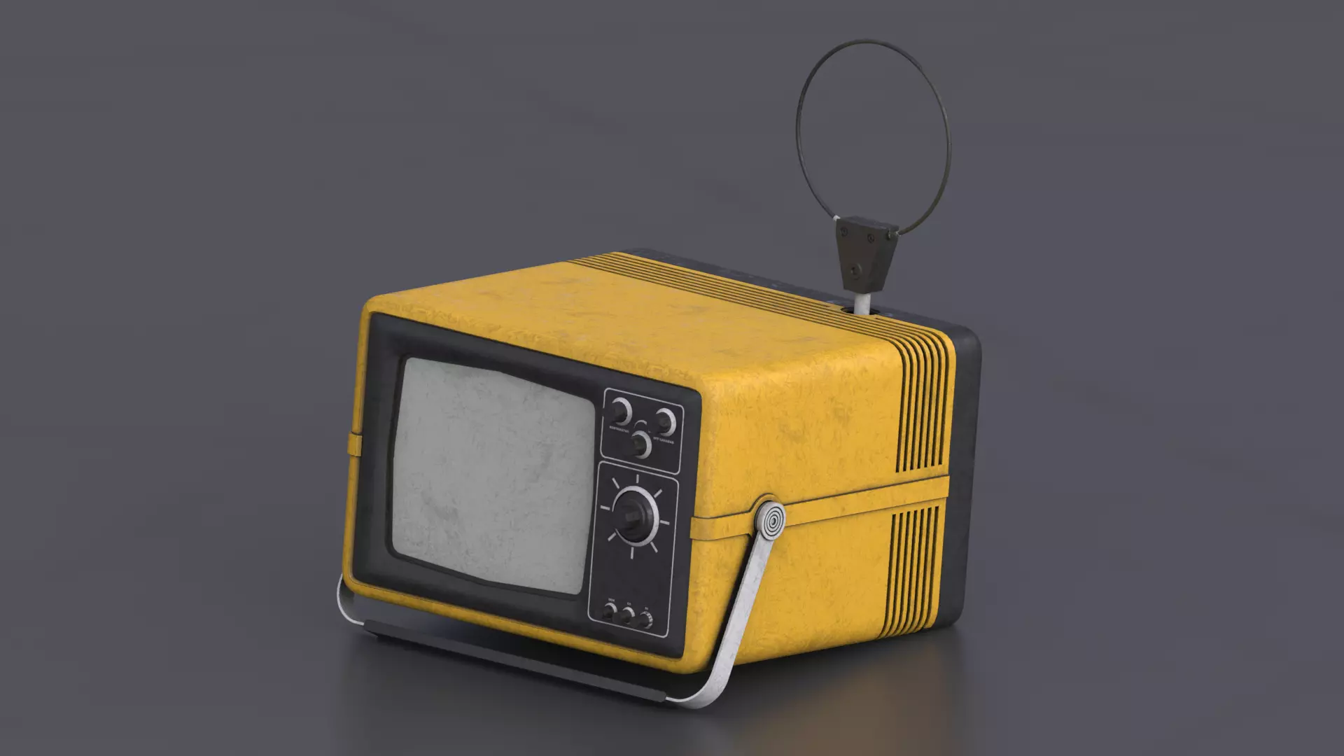 Oldschool TV Shilelis Low-poly 3D model
