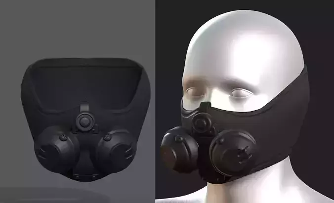 Gas mask scifi respirator plastic protection combat 