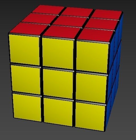 Rubics Cube 3D model_3