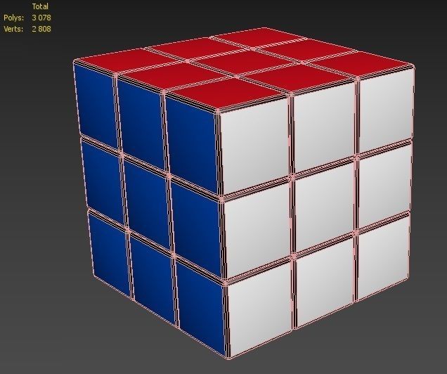 Rubics Cube 3D model_4