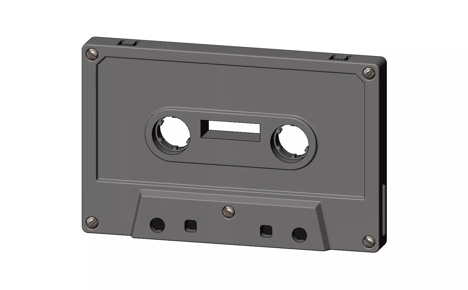 Cassette Tape replica 3D print model_0