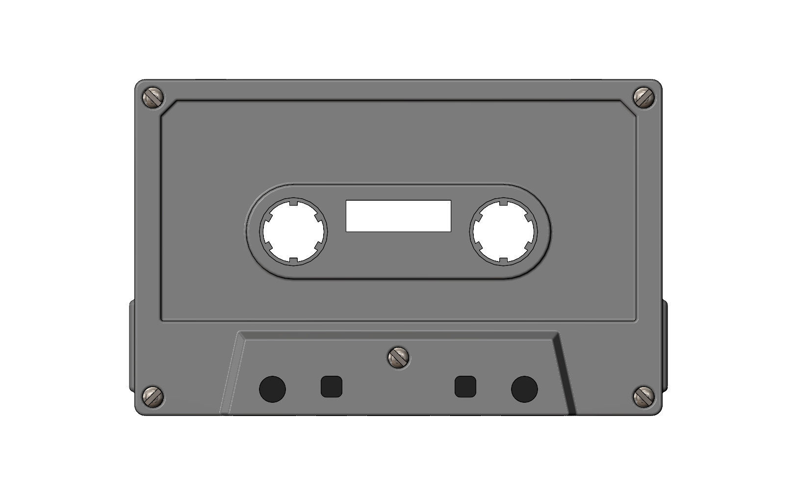 Cassette Tape replica 3D print model_1