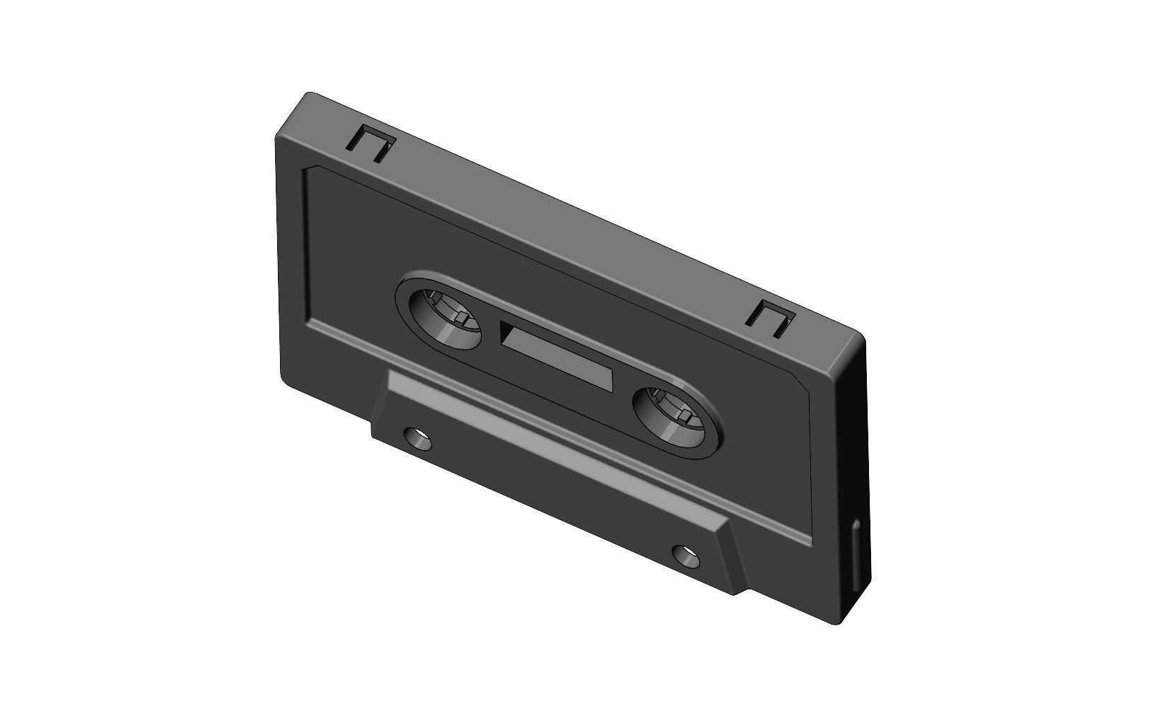 Cassette Tape replica 3D print model_6