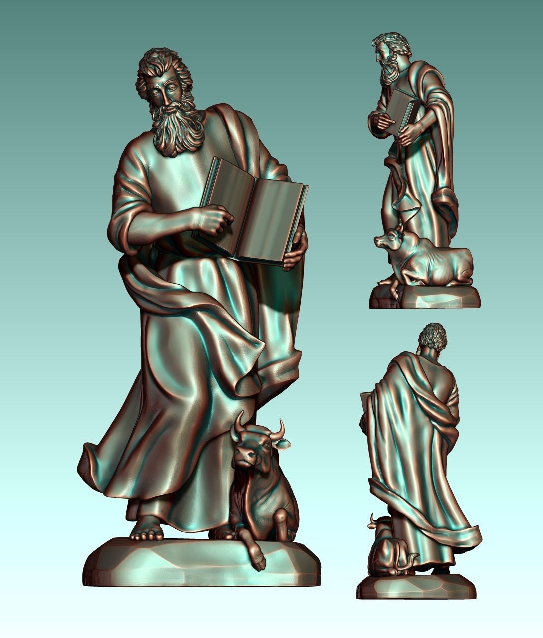 Luke Evangelist - CNC Router Carving 3D print model_2