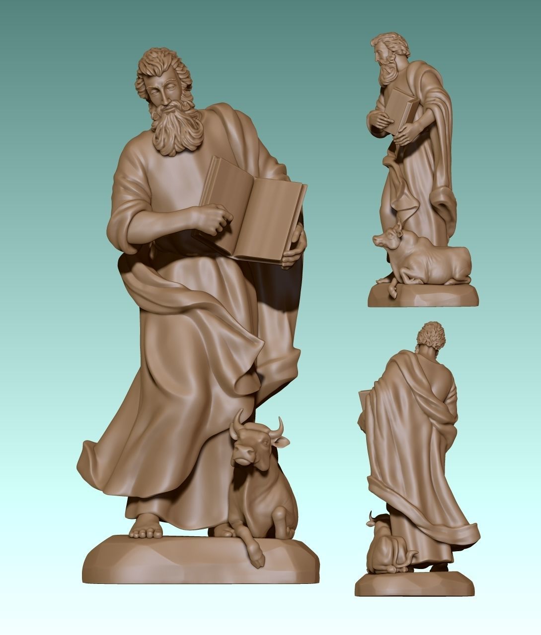 Luke Evangelist - CNC Router Carving 3D print model_8