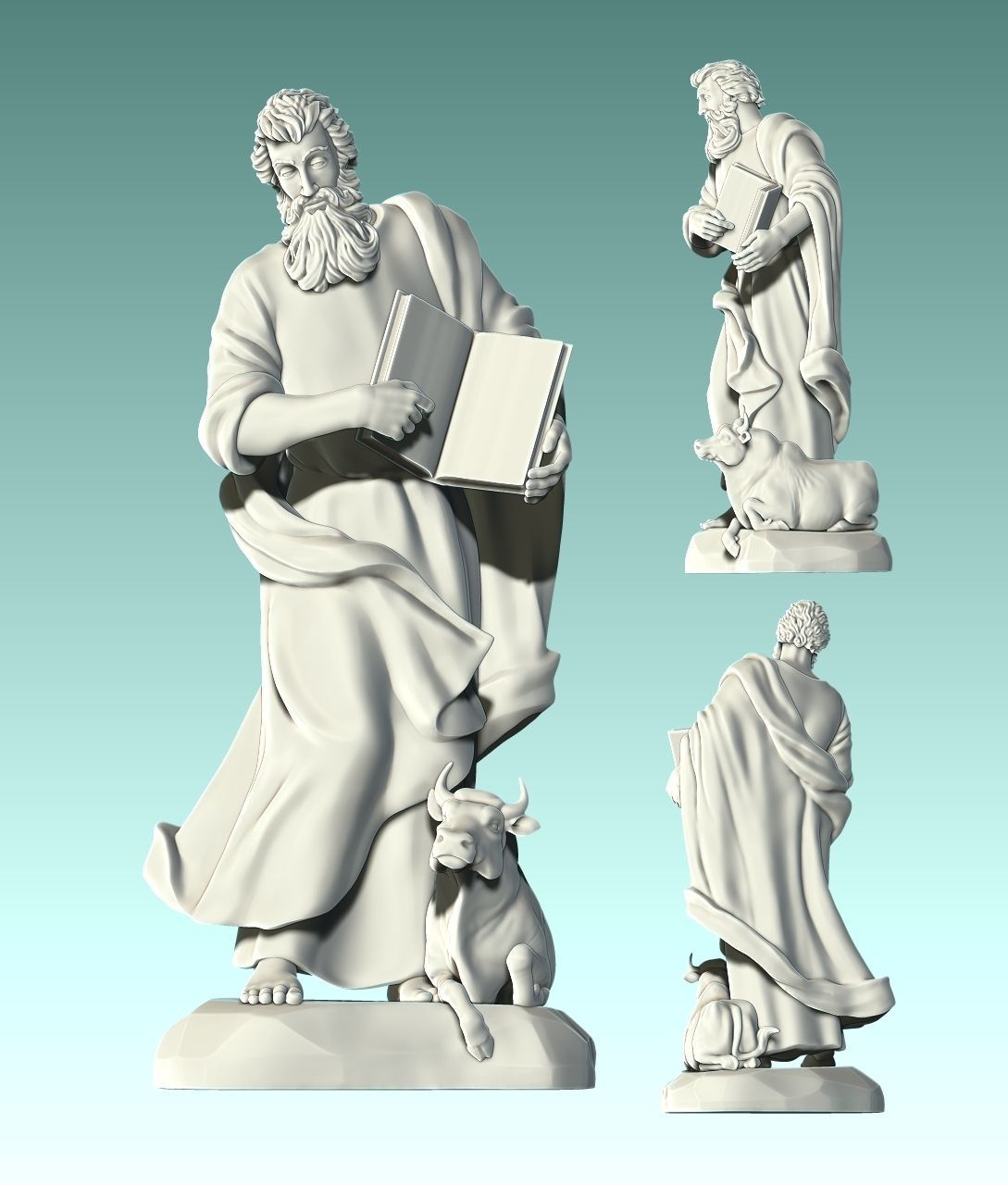 Luke Evangelist - CNC Router Carving 3D print model_15
