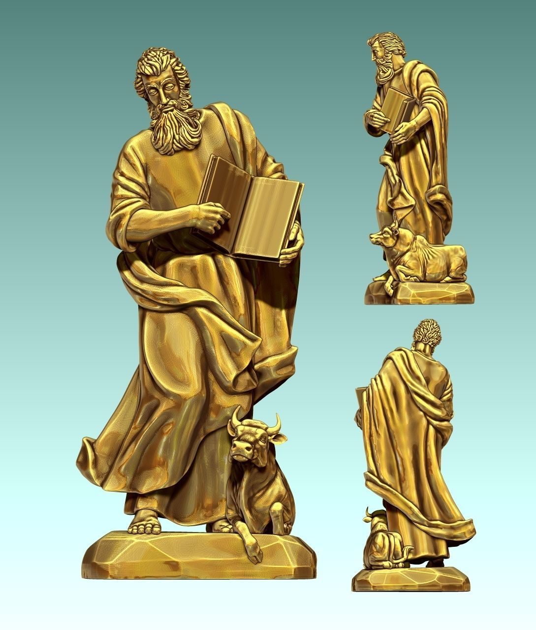 Luke Evangelist - CNC Router Carving 3D print model_3