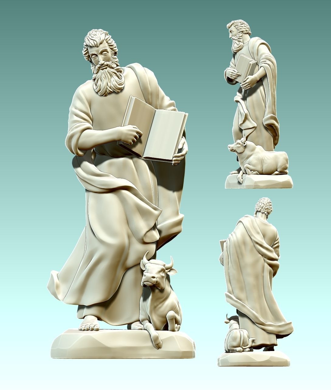 Luke Evangelist - CNC Router Carving 3D print model_7