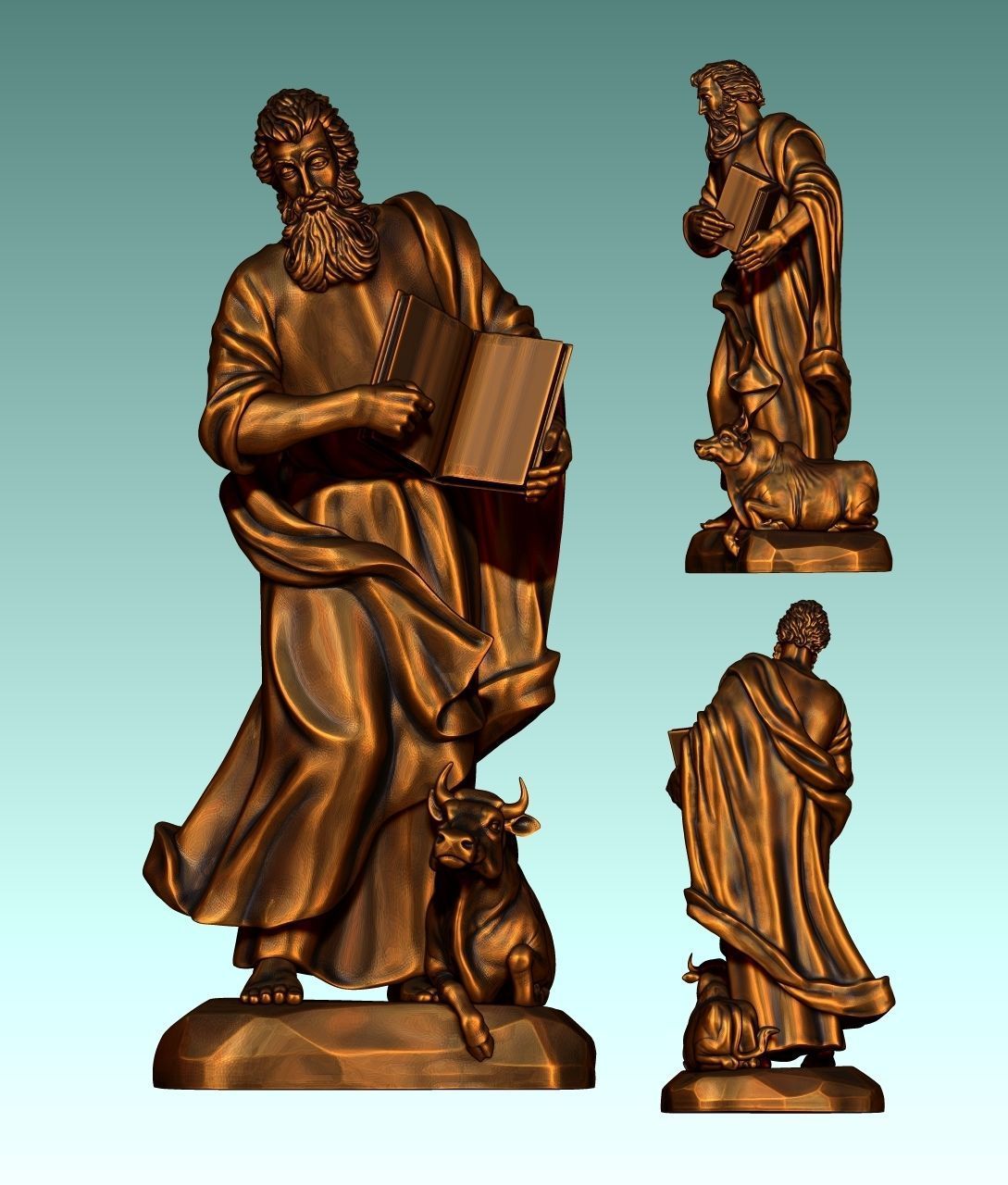 Luke Evangelist - CNC Router Carving 3D print model_13