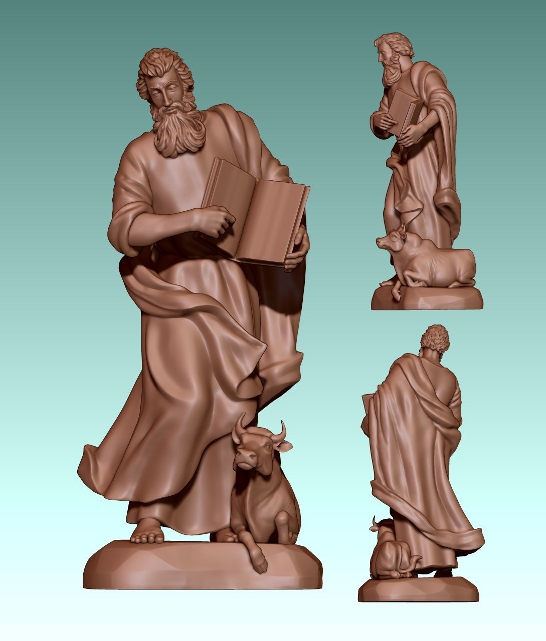 Luke Evangelist - CNC Router Carving 3D print model_11