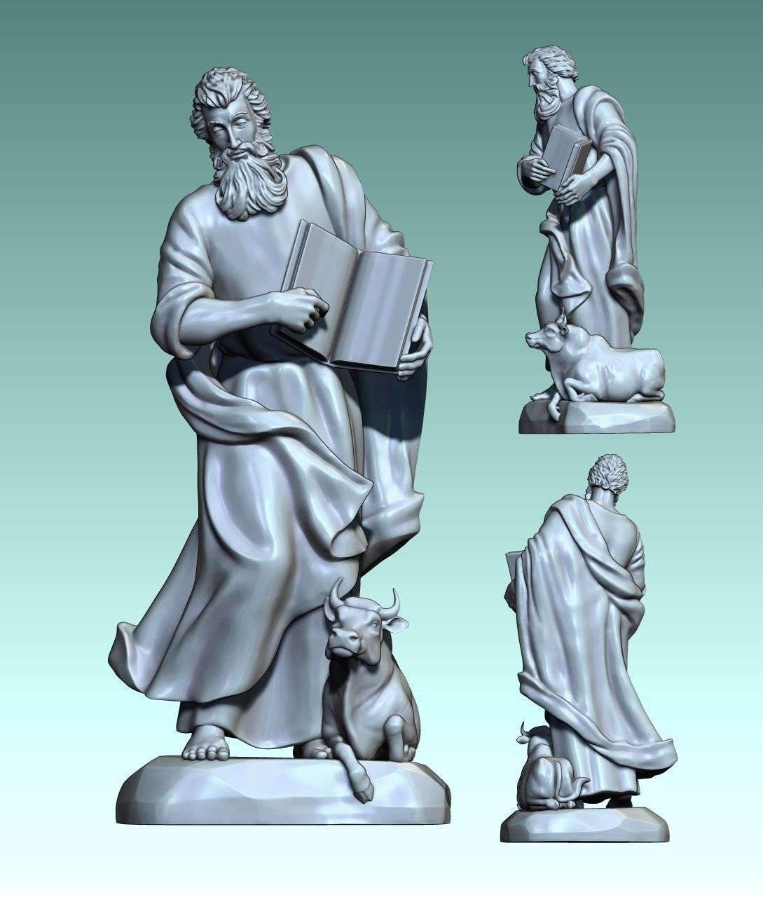 Luke Evangelist - CNC Router Carving 3D print model_4