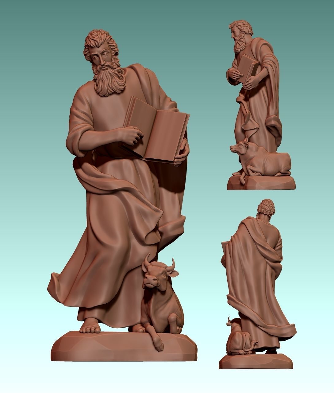 Luke Evangelist - CNC Router Carving 3D print model_10