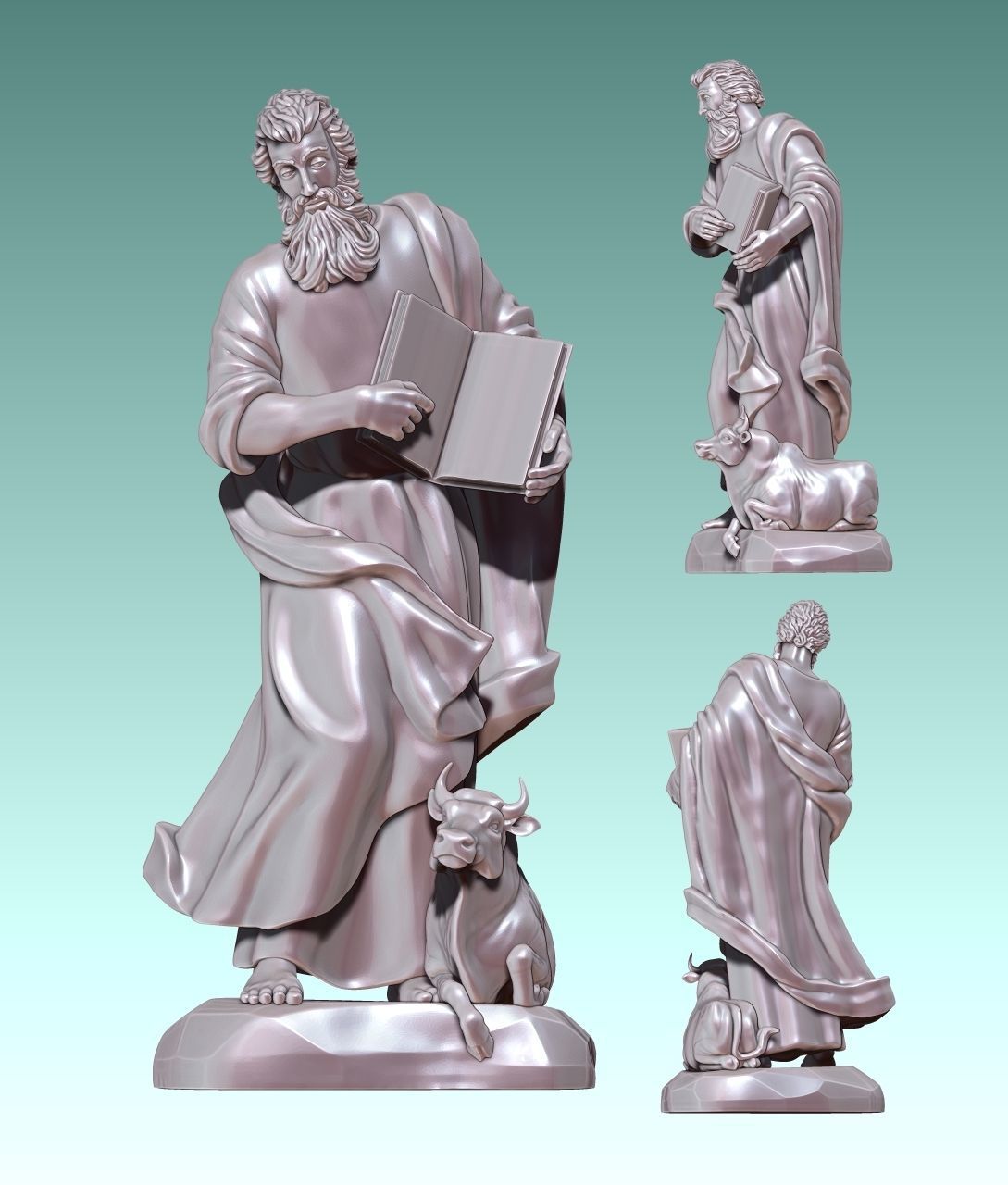 Luke Evangelist - CNC Router Carving 3D print model_6