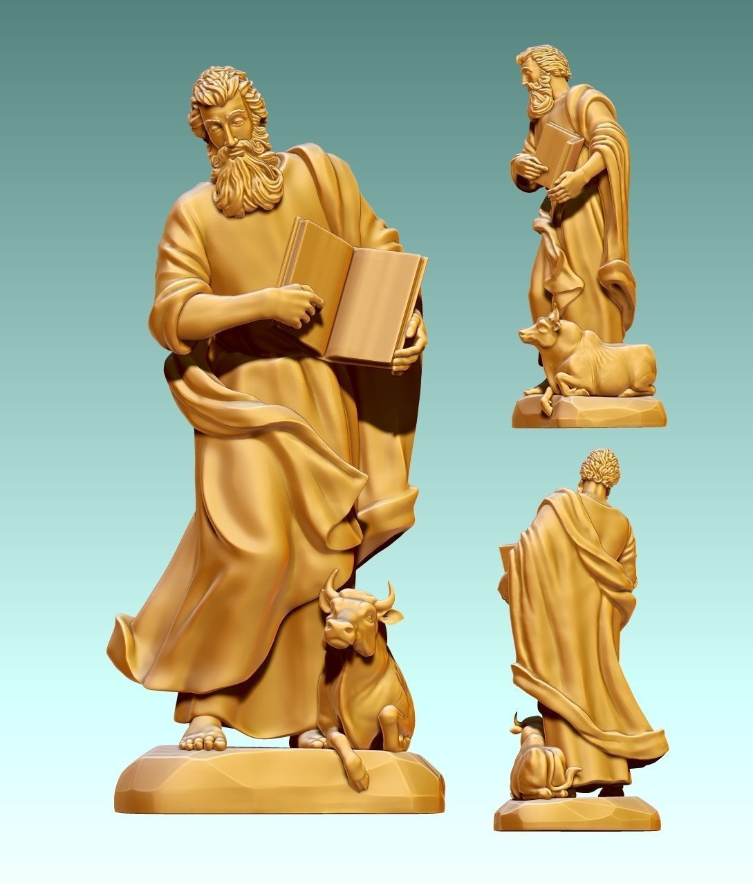 Luke Evangelist - CNC Router Carving 3D print model_14