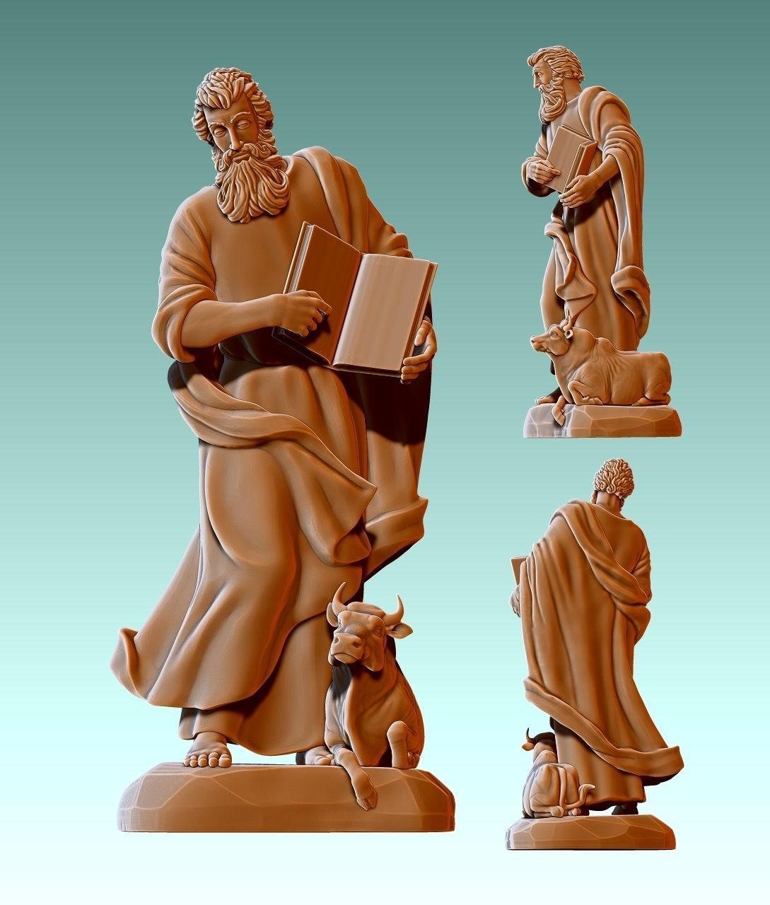 Luke Evangelist - CNC Router Carving 3D print model_9