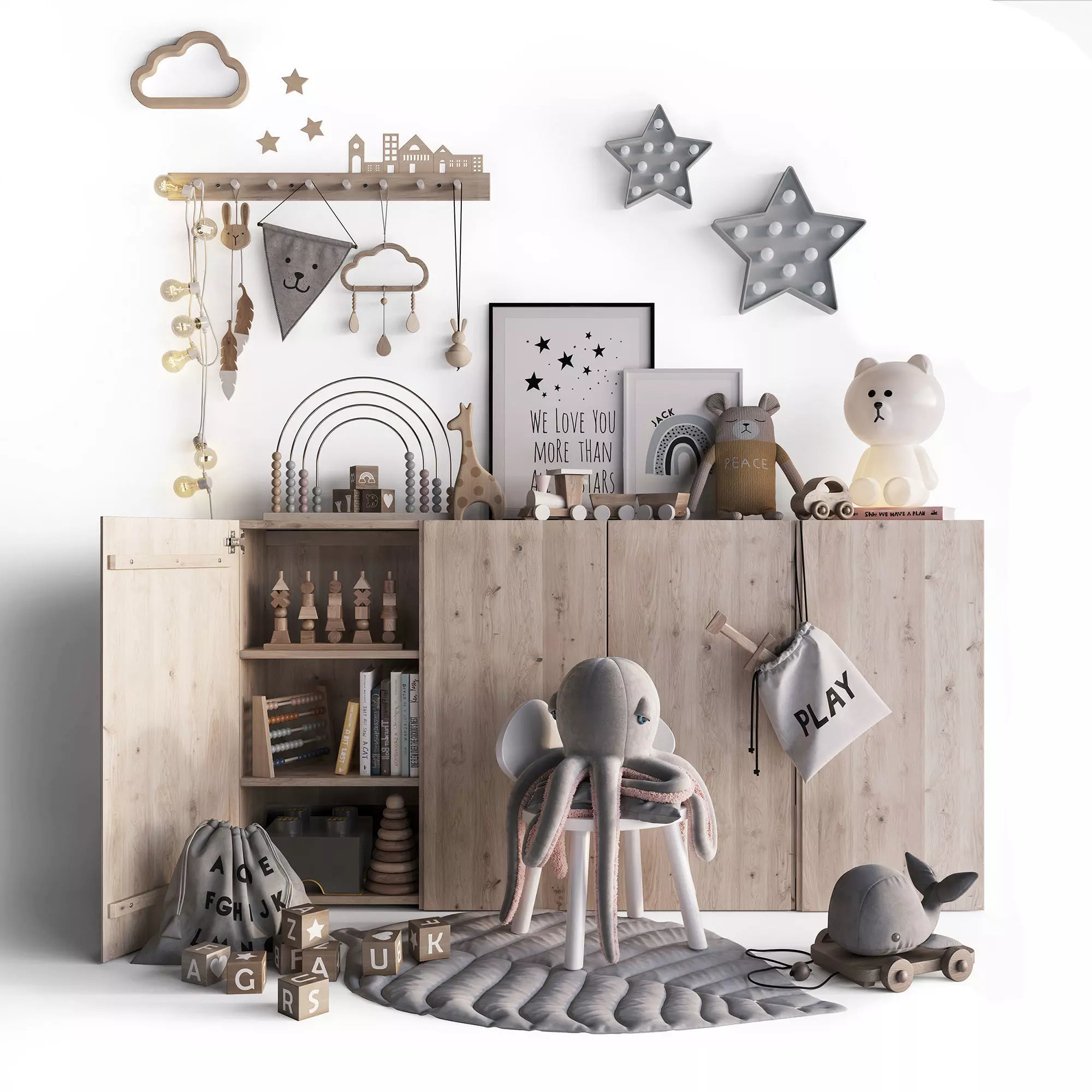 Chidren Set 1 3D model_0