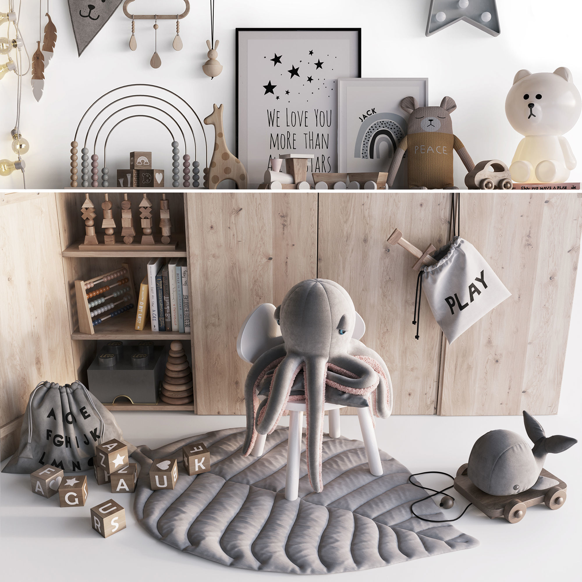 Chidren Set 1 3D model_4