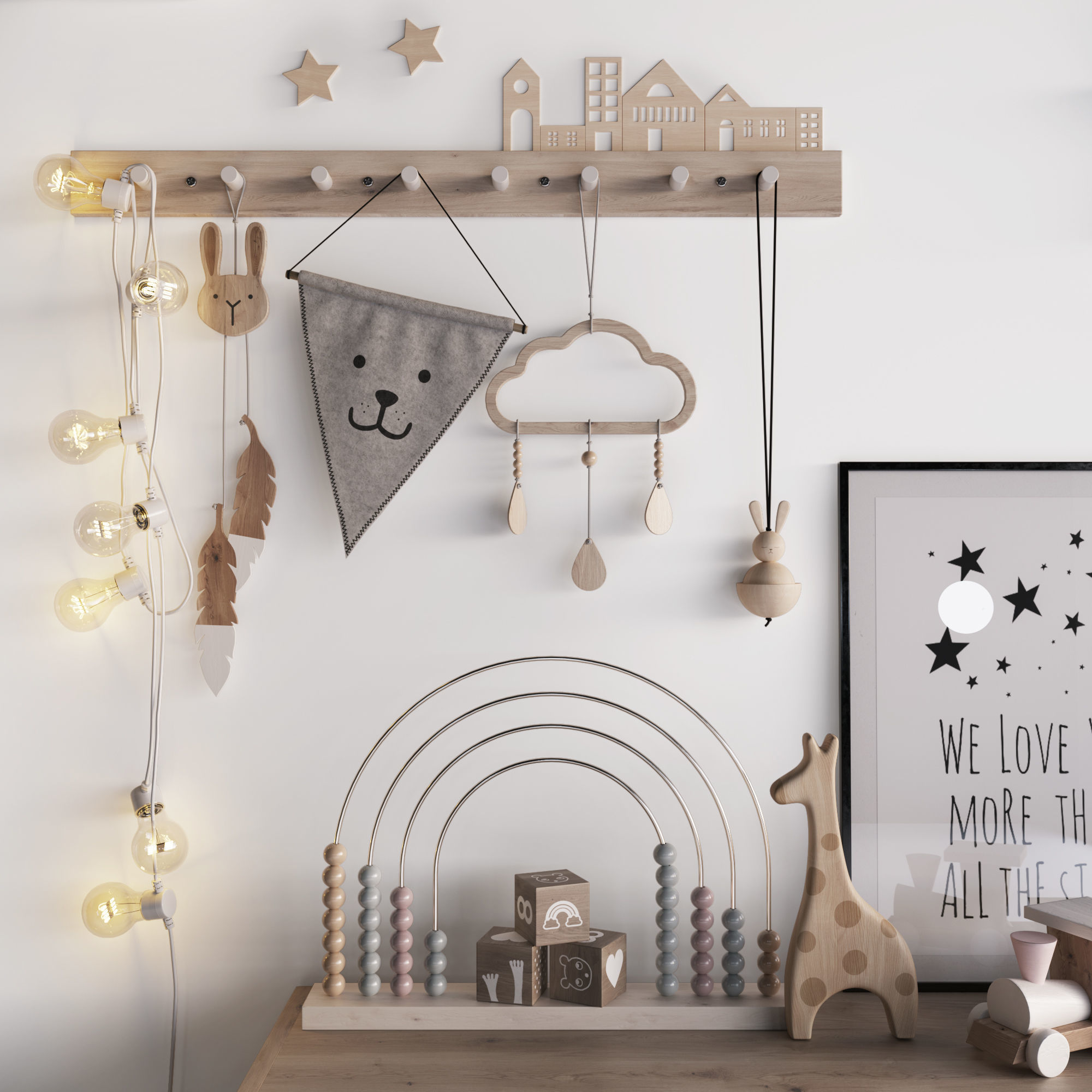 Chidren Set 1 3D model_2