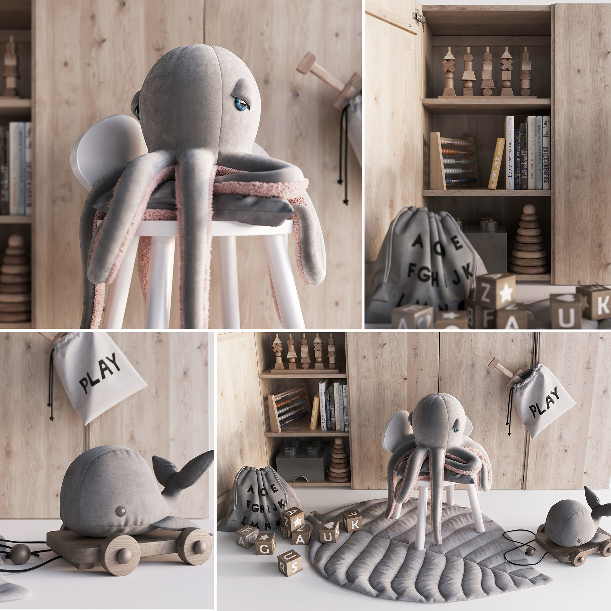 Chidren Set 1 3D model_1