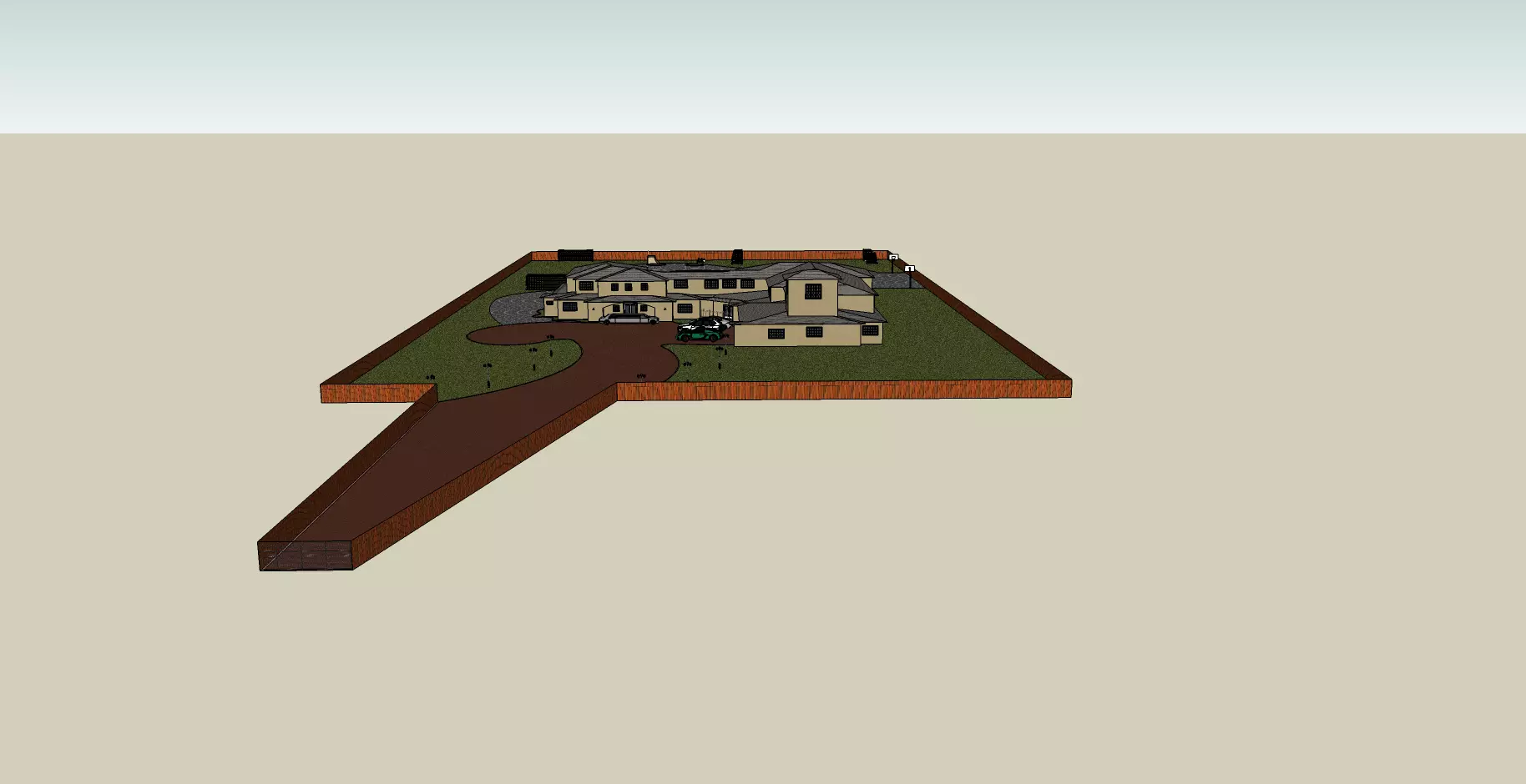 Very Big Hotel with lots of detail 3D model_0