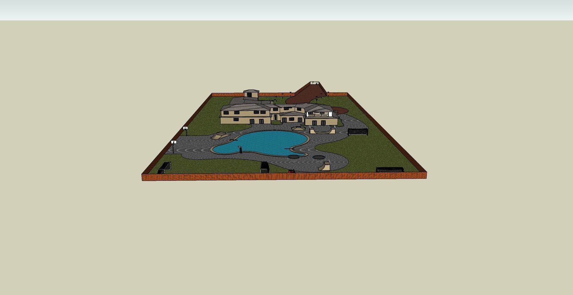 Very Big Hotel with lots of detail 3D model_1
