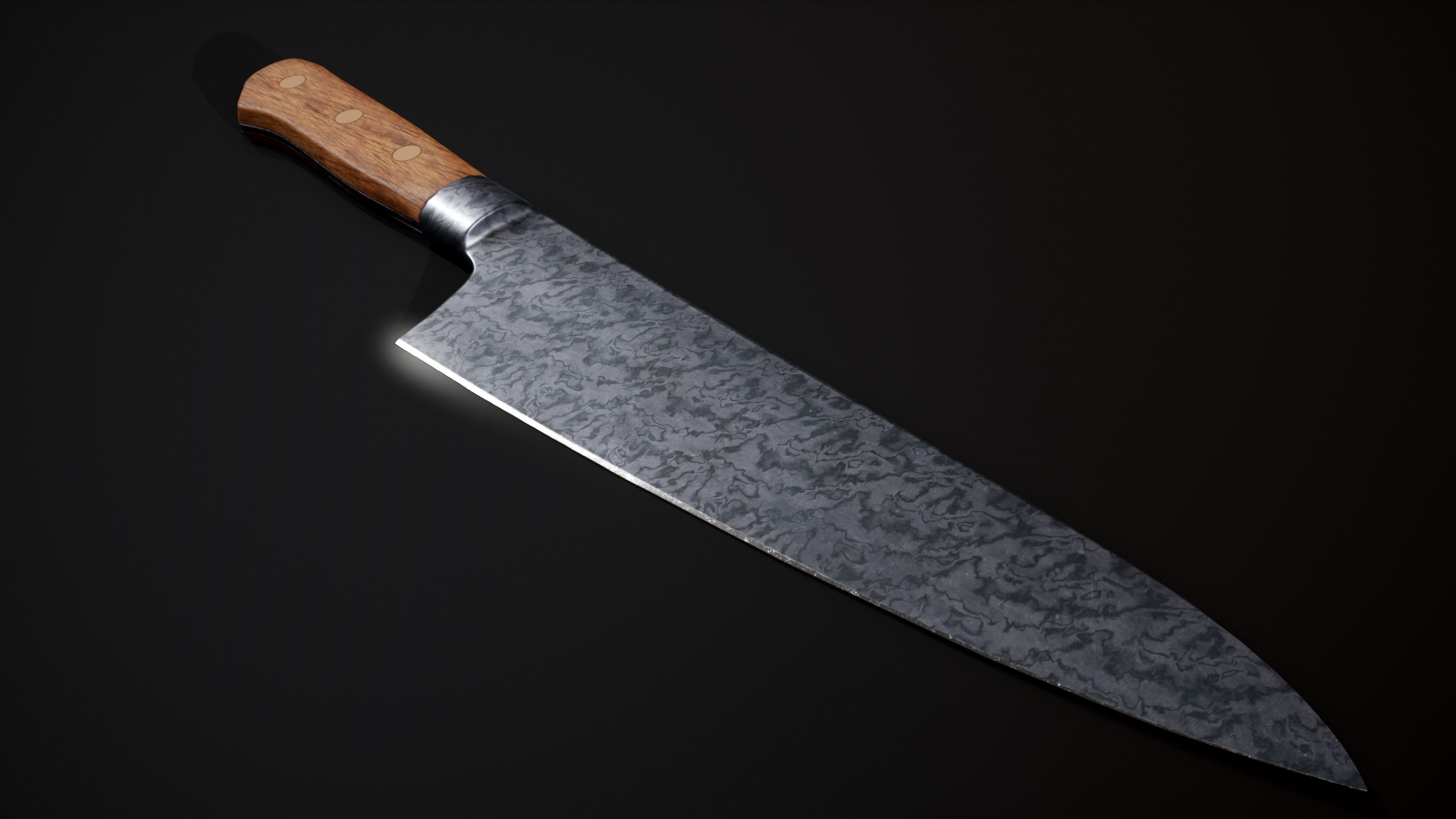 Kitchen Knife RealTime Low-poly 3D model_5